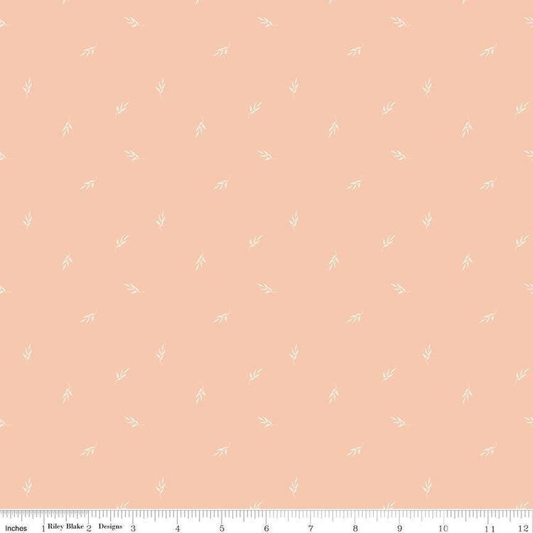 Garden Dreams Leaf Toss Peaches 'N Cream by Amber Elliot of Alderwood Studio for Riley Blake Designs - C15097-PEACHESNCREAM