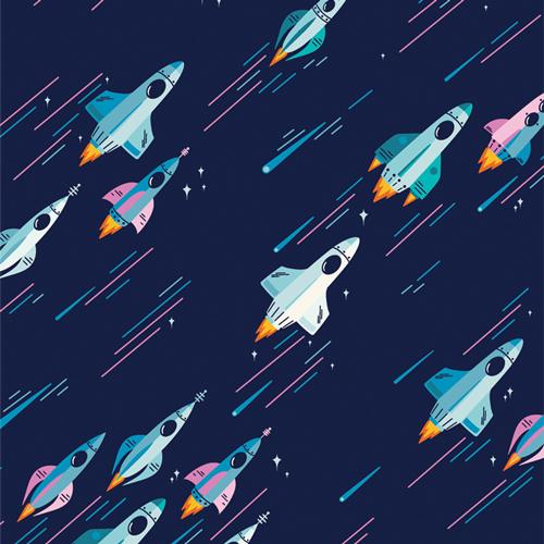 Rocket Science Rocket Ride by AGF Studio for Art Gallery Fabrics - RKS-95408