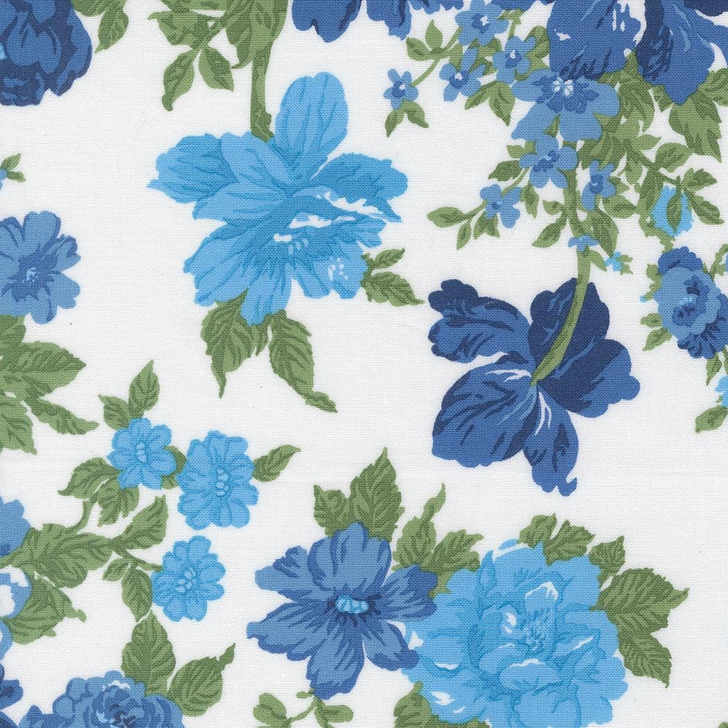 Blueprint Heirloom Florals White Multi by Camille Roskelley for Moda Fabrics - 55330 11