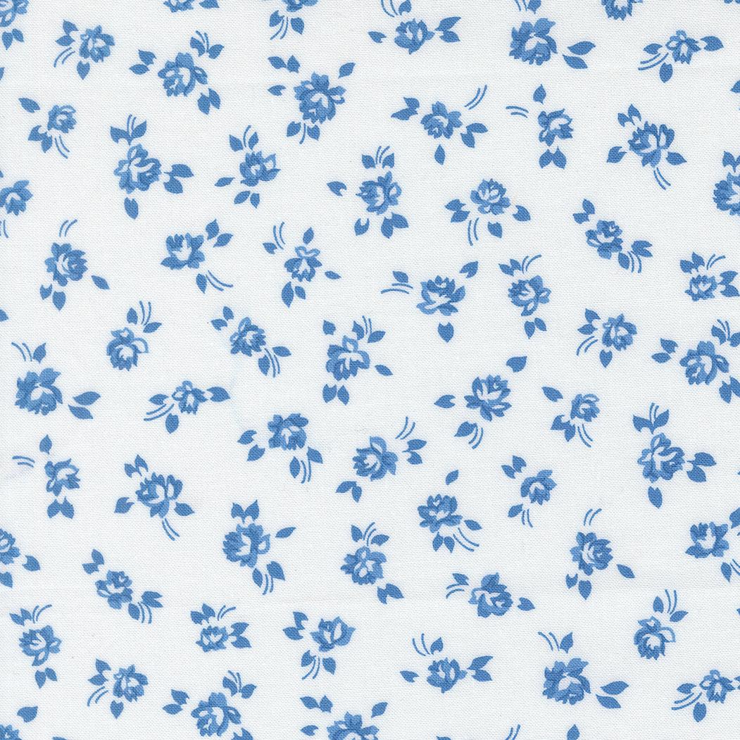 Blueprint Grace Small Floral White Harbor by Camille Roskelley for Moda Fabrics - 55331 11