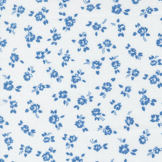 Blueprint Grace Small Floral White Harbor by Camille Roskelley for Moda Fabrics - 55331 11