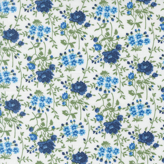 Blueprint Bloomsbury Florals White Multi by Camille Roskelley for Moda Fabrics - 55333 11