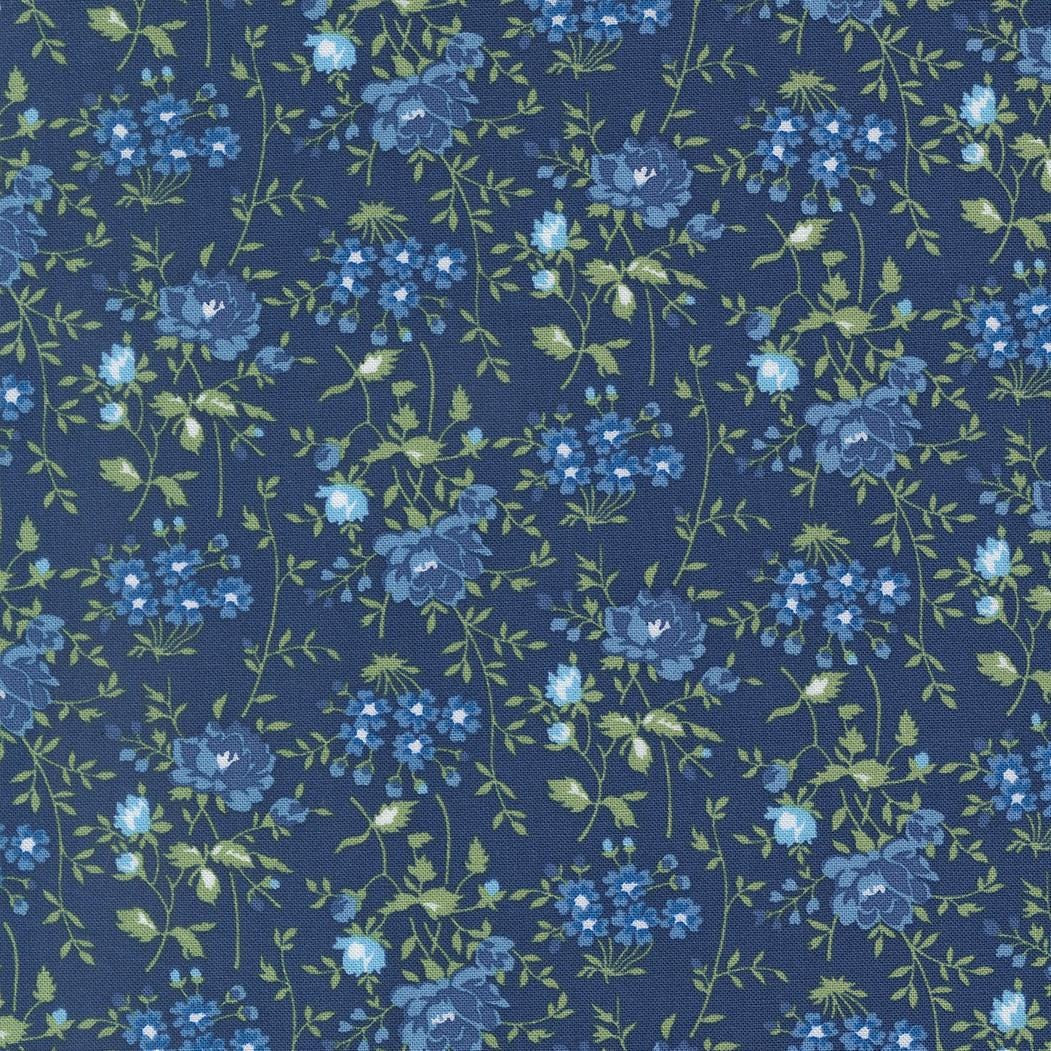 Blueprint Bloomsbury Florals Navy by Camille Roskelley for Moda Fabrics - 55333 16
