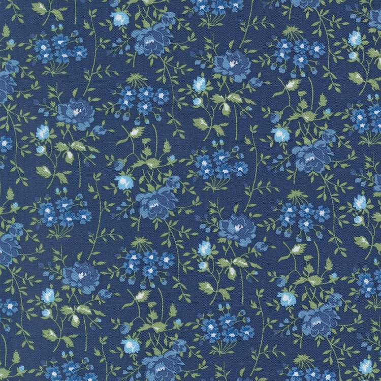 Blueprint Bloomsbury Florals Navy by Camille Roskelley for Moda Fabrics - 55333 16