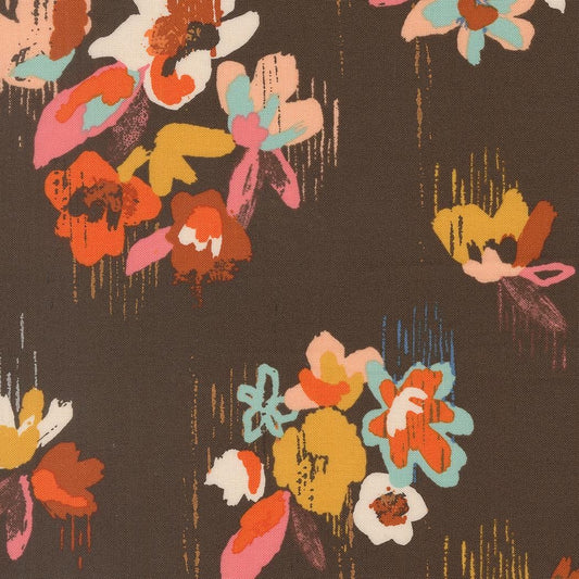 Boho Haven Brush Stroke Floral Florals Walnut by Fancy That Design House for Moda Fabrics - 45640 15