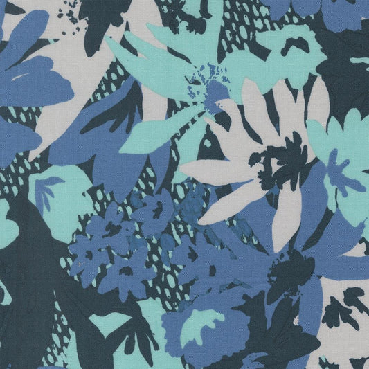 Boho Haven Floral Image Florals Deep Sea by Fancy That Design House for Moda Fabrics - 45641 18