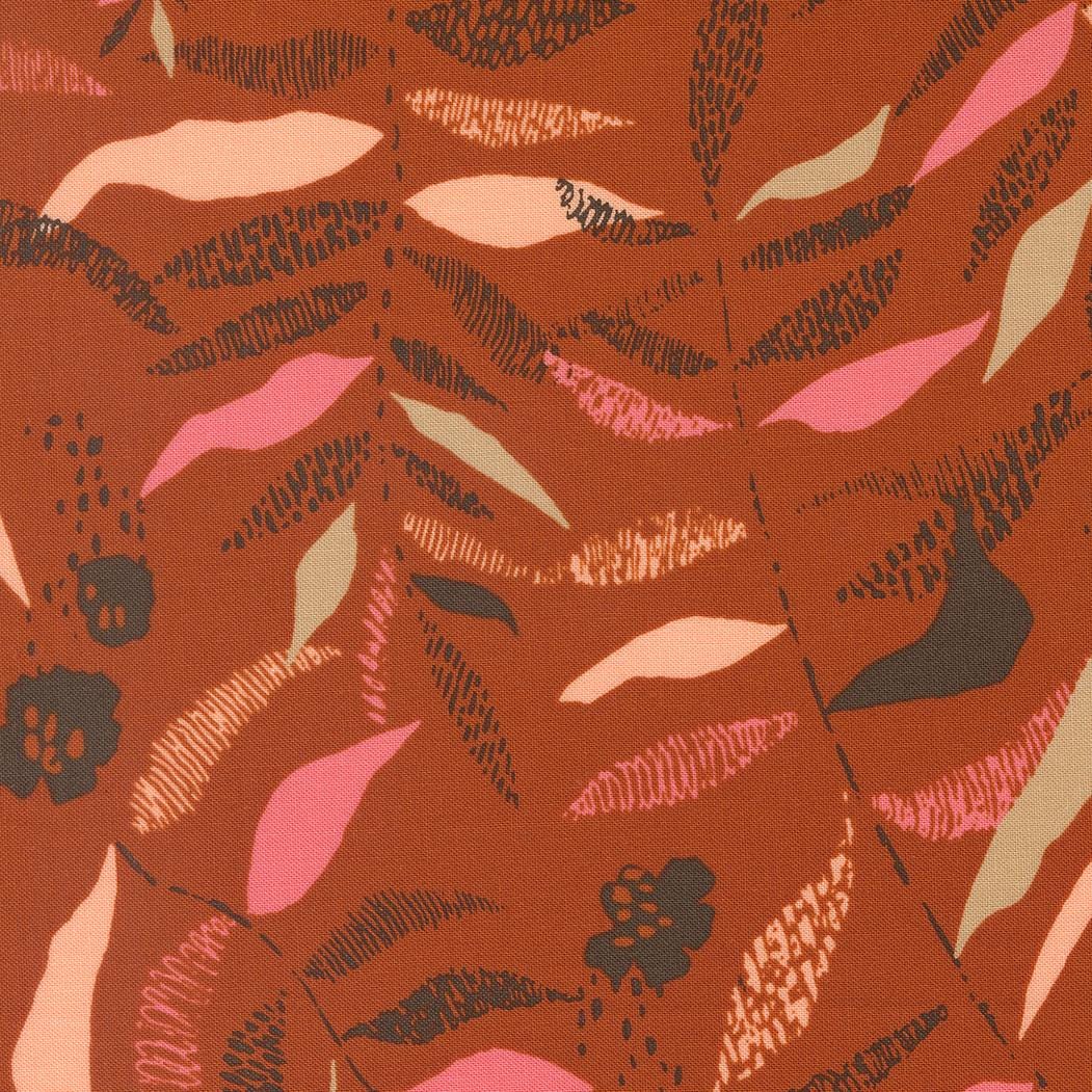 Boho Haven Textured Frond Blenders Leaves Spice by Fancy That Design House for Moda Fabrics - 45643 14