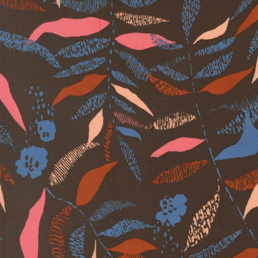 Boho Haven Textured Frond Blenders Leaves Walnut by Fancy That Design House for Moda Fabrics - 45643 15