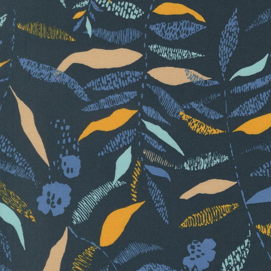 Boho Haven Textured Frond Blenders Leaves Deep Sea by Fancy That Design House for Moda Fabrics - 45643 18