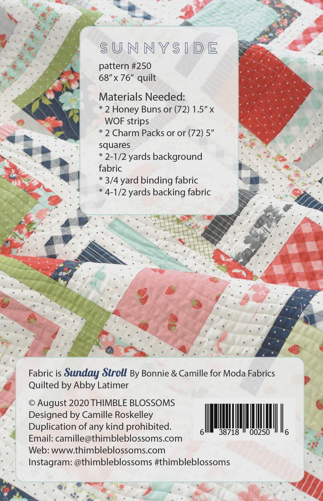 Sunnyside Quilt Kit in Wild Honey fabric by Lella Boutique for Moda Fabrics - quilt kit with pattern