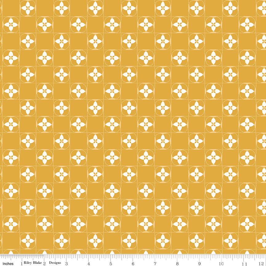 Utah Quilt Squares Gold by Kelsey Carlson for Riley Blake Designs - C17023-GOLD