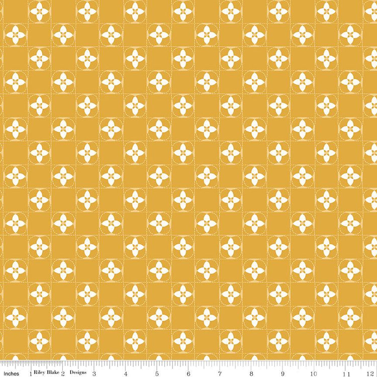Utah Quilt Squares Gold by Kelsey Carlson for Riley Blake Designs - C17023-GOLD