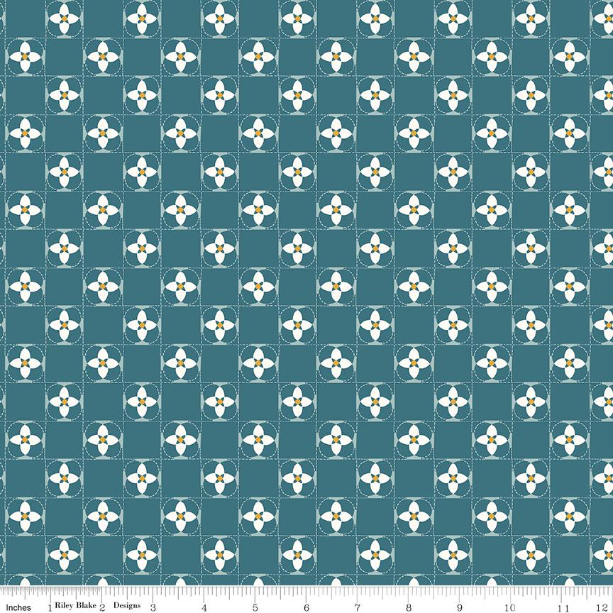 Utah Quilt Squares Teal by Kelsey Carlson for Riley Blake Designs - C17023-TEAL