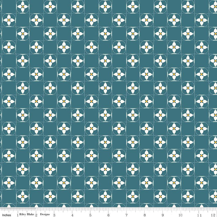 Utah Quilt Squares Teal by Kelsey Carlson for Riley Blake Designs - C17023-TEAL