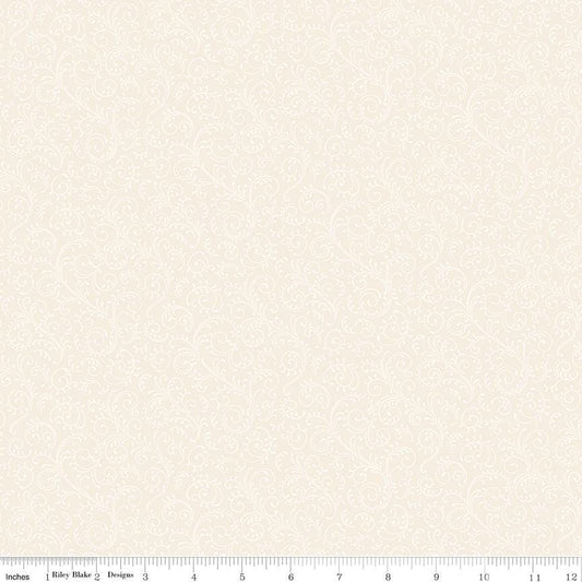 Elegant Essentials Scroll Cream Pearl by Jennifer Bosworth for Riley Blake Designs - CPL852-CREAM