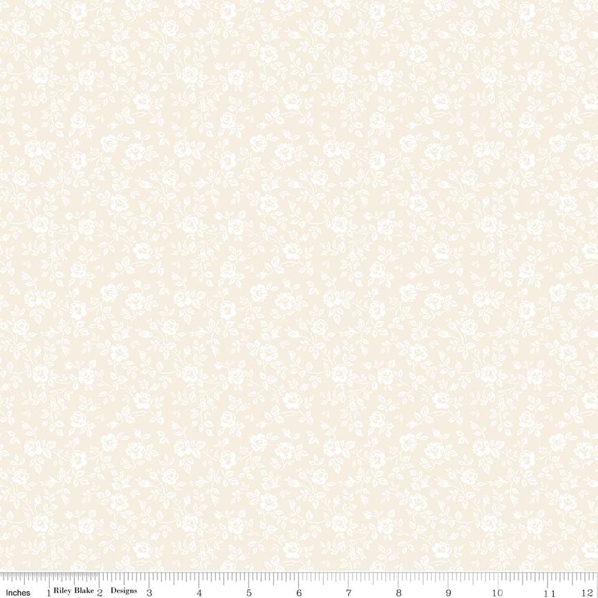 Elegant Essentials Small Floral Cream Pearl by Jennifer Bosworth for Riley Blake Designs - CPL853-CREAM