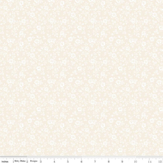 Elegant Essentials Small Floral Cream Pearl by Jennifer Bosworth for Riley Blake Designs - CPL853-CREAM