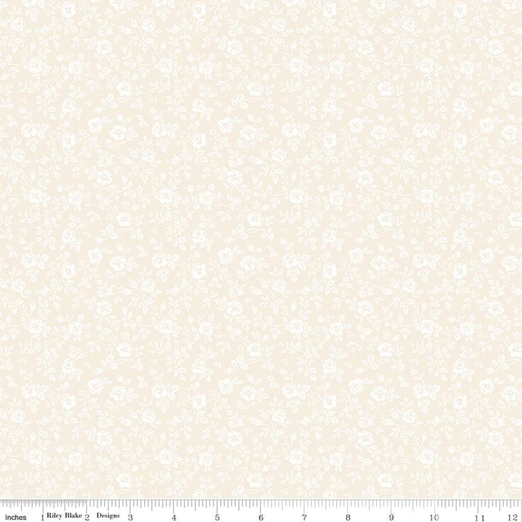 Elegant Essentials Small Floral Cream Pearl by Jennifer Bosworth for Riley Blake Designs - CPL853-CREAM