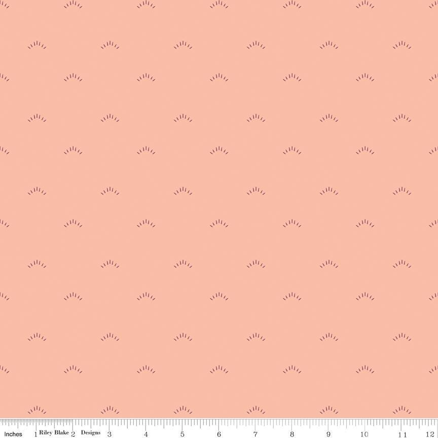 Garden Dreams Shimmer Peaches 'N Cream by Amber Elliot of Alderwood Studio for Riley Blake Designs - C15095-PEACHESNCREAM