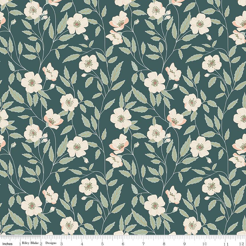 Garden Dreams Main Evergreen by Amber Elliot of Alderwood Studio for Riley Blake Designs - C15090-EVERGREEN