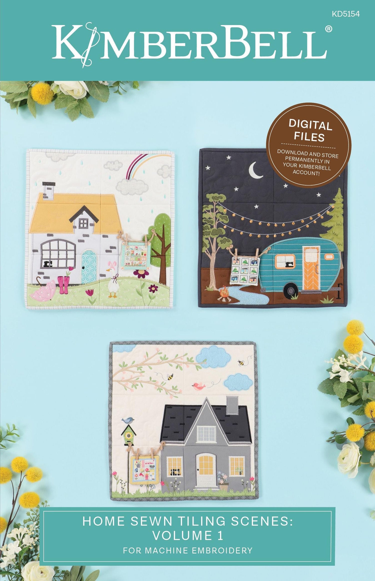 Home Sewn Volume 1 Machine Embroidery Designs & Embellishment Kit - Kimberbell Designs