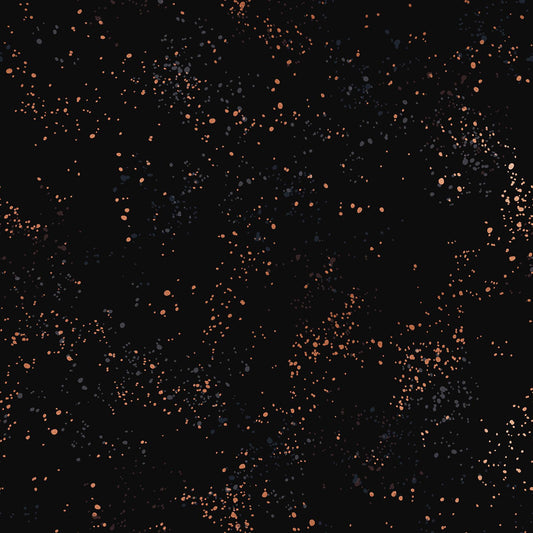 Speckled Canvas Speckled Canvas Basic Blender Splatter Paint Metallic Black by Rashida Coleman Hale for Moda Fabrics - RS1117 61LM