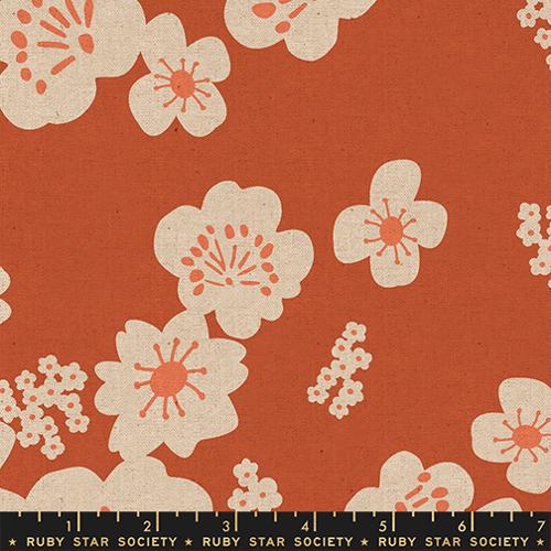 Paper Cuts 2 Hana Canvas Retro Hawaiian Canvas Persimmon by Rashida Coleman Hale for Moda Fabrics - RS1115 20L
