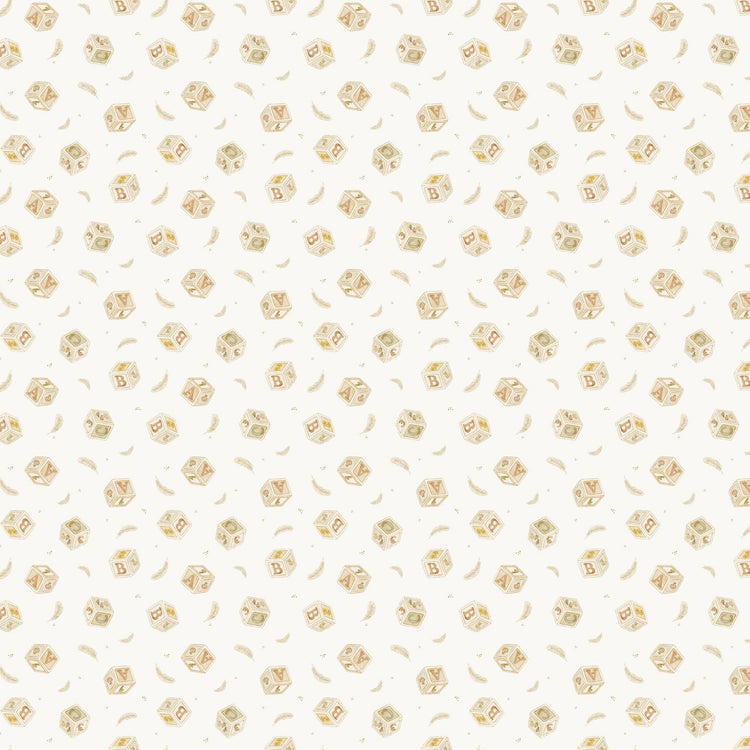 Tiny Waddles Blocks Cream by Jessica Yon Lo for Northcott Fabrics - 91183-11