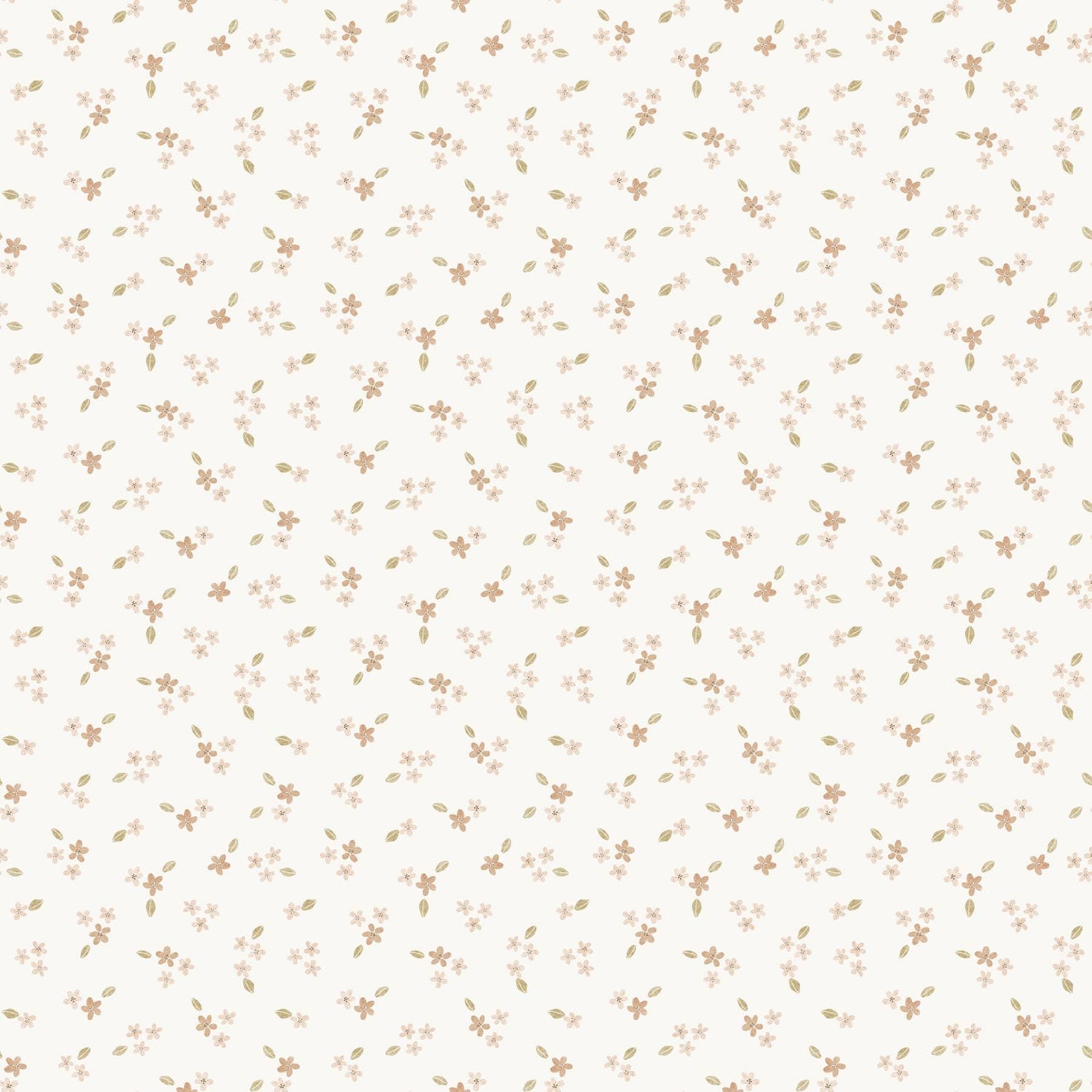 Tiny Waddles Floral Cream by Jessica Yon Lo for Northcott Fabrics - 91185-11