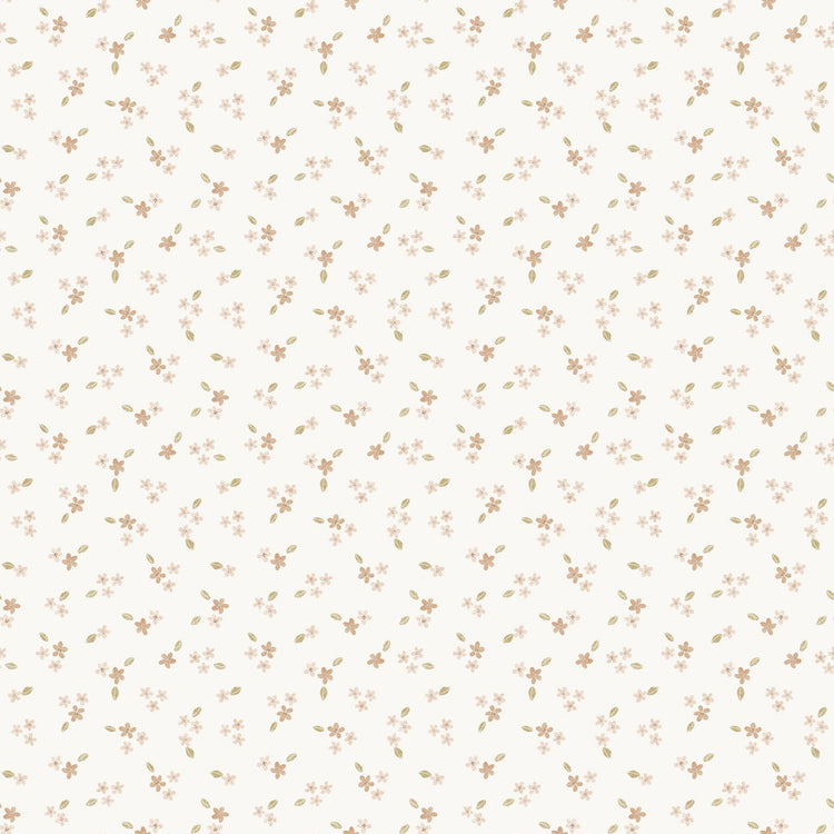 Tiny Waddles Floral Cream by Jessica Yon Lo for Northcott Fabrics - 91185-11