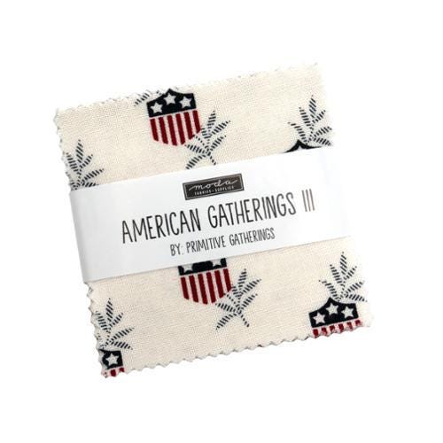 American Gatherings III Mini Charm by Primitive Gatherings for Moda Fabrics - 49320MC - 42 Assorted pieces