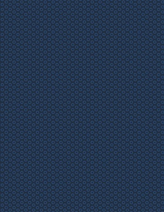Tiny Rings Navy on Navy by Wilmington Prints Studio for Wilmington Prints - 1817 39091 444