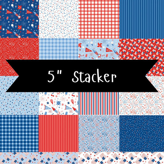 Firecracker 5 Inch Stacker by My Mind's Eye for Riley Blake Fabrics - 5-17200-42