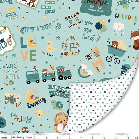 Double Lush Velvet Baby Boy by Echo Park Paper Co. for Riley Blake Designs - LV17366