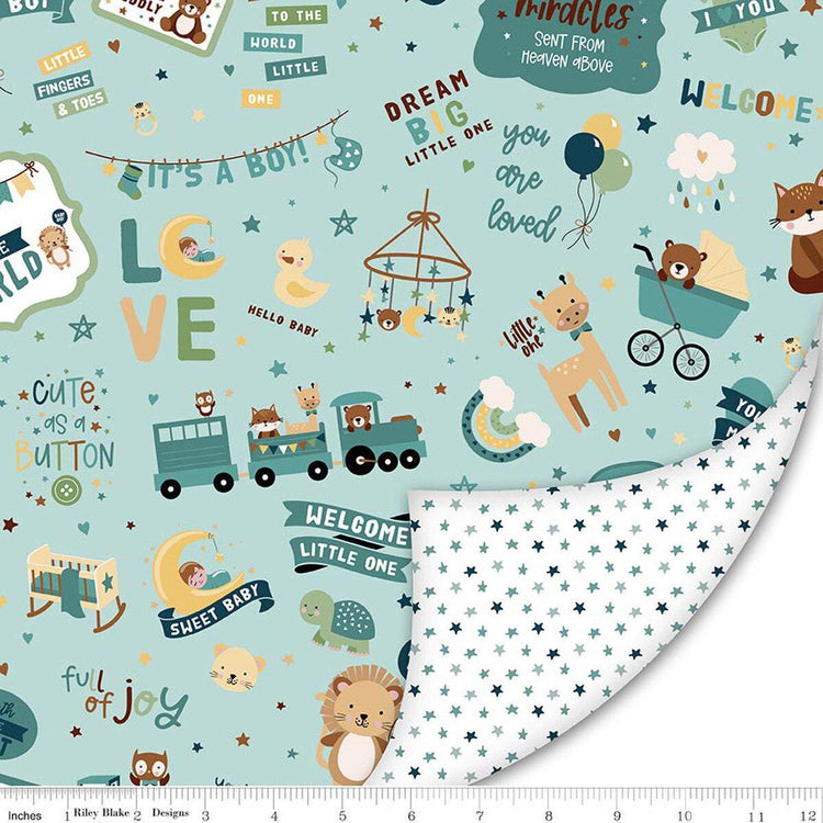 Double Lush Velvet Baby Boy by Echo Park Paper Co. for Riley Blake Designs - LV17366