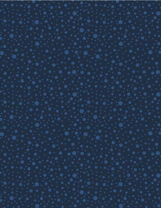 Dotty Dots Navy on Navy by Wilmington Prints Studio for Wilmington Prints - 1817 39090 444