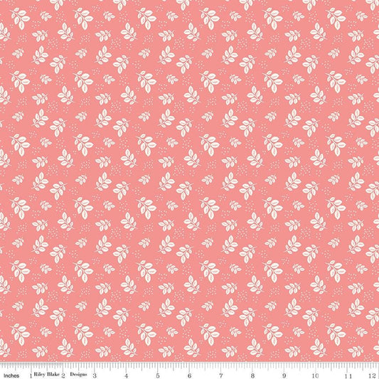 Renew Leaves Coral by Sandy Gervais for Riley Blake Designs - C17282-CORAL