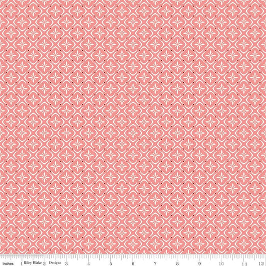 Renew Tile Coral by Sandy Gervais for Riley Blake Designs - C17286-CORAL