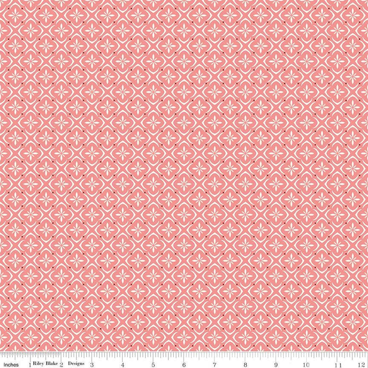 Renew Tile Coral by Sandy Gervais for Riley Blake Designs - C17286-CORAL