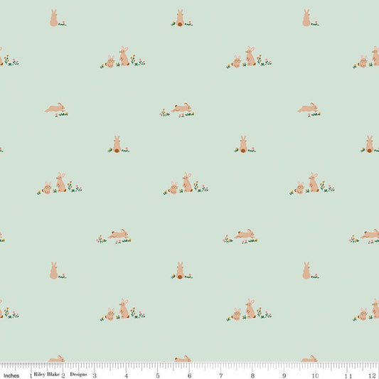 Sweet Cotton Tales Flopsy Fields Mint by Cayla Naylor for Riley Blake Designs - C17312-MINT