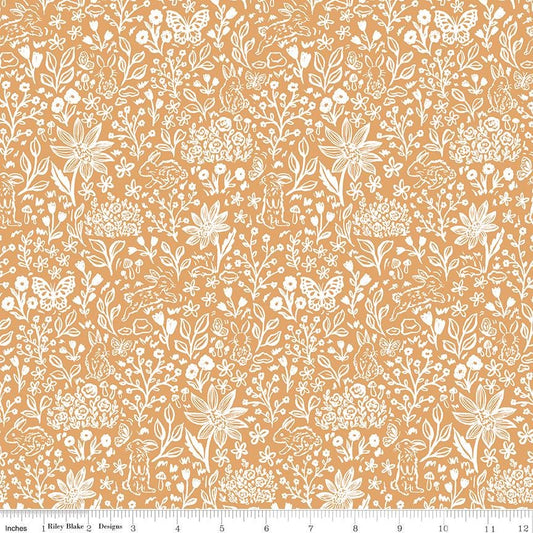 Sweet Cotton Tales Bunny Meadows Apricot by Cayla Naylor for Riley Blake Designs - C17313-APRICOT