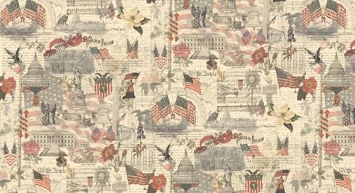 3 Sisters Patriotic Americana Patriotic Porcelain by 3 Sisters for Moda Fabrics - 44372 11