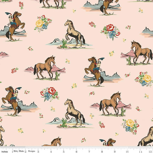 Cowgirl Main Blush by Echo Park Paper Co. for Riley Blake Designs - C17480-BLUSH