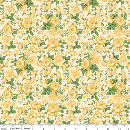 Cowgirl Floral Yellow by Echo Park Paper Co. for Riley Blake Designs - C17481-YELLOW