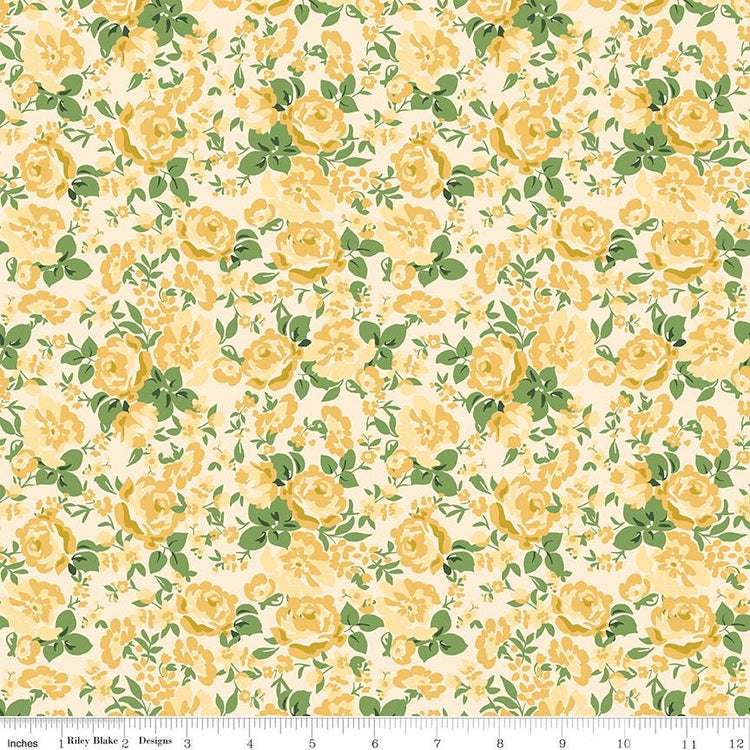 Cowgirl Floral Yellow by Echo Park Paper Co. for Riley Blake Designs - C17481-YELLOW
