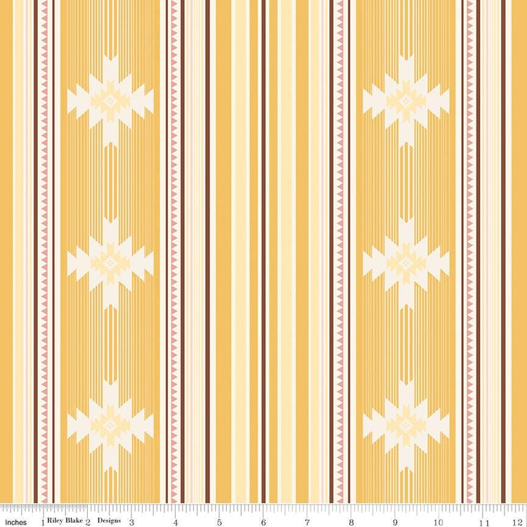Cowgirl Blanket Yellow by Echo Park Paper Co. for Riley Blake Designs - C17482-YELLOW