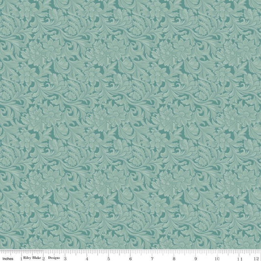 Cowgirl Leather Blue by Echo Park Paper Co. for Riley Blake Designs - C17485-BLUE