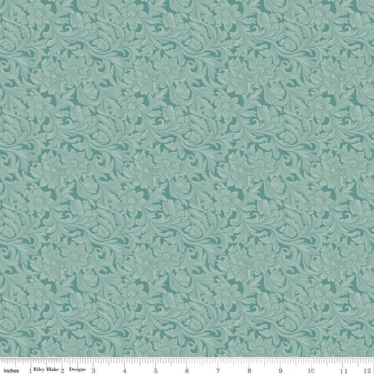 Cowgirl Leather Blue by Echo Park Paper Co. for Riley Blake Designs - C17485-BLUE