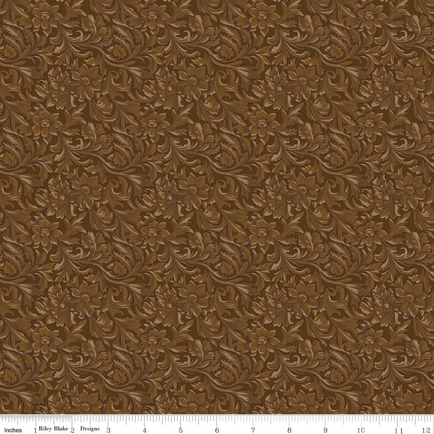 Cowgirl Leather Brown by Echo Park Paper Co. for Riley Blake Designs - C17485-BROWN