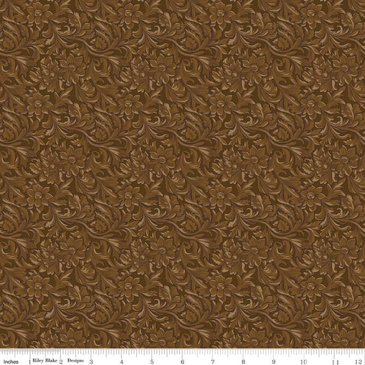 Cowgirl Leather Brown by Echo Park Paper Co. for Riley Blake Designs - C17485-BROWN